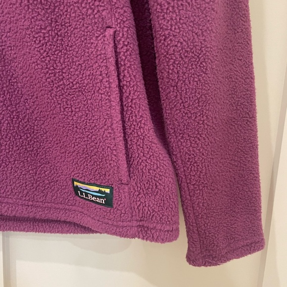 L.L. Bean Women’s Purple Fleece Zip-Up Jacket Size Medium - Picture 3 of 8